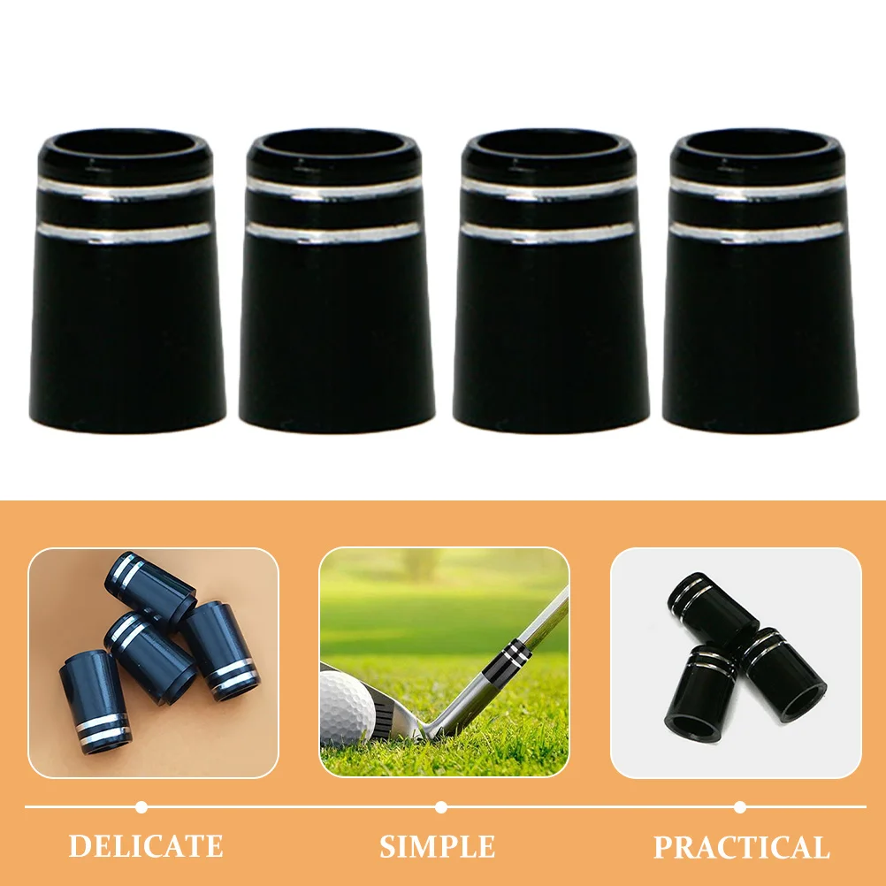 4Pcs Premium Golf Ferrules High Durability Rubber Ferrules for Clubs Complete Protection Smooth Setup Golf Training