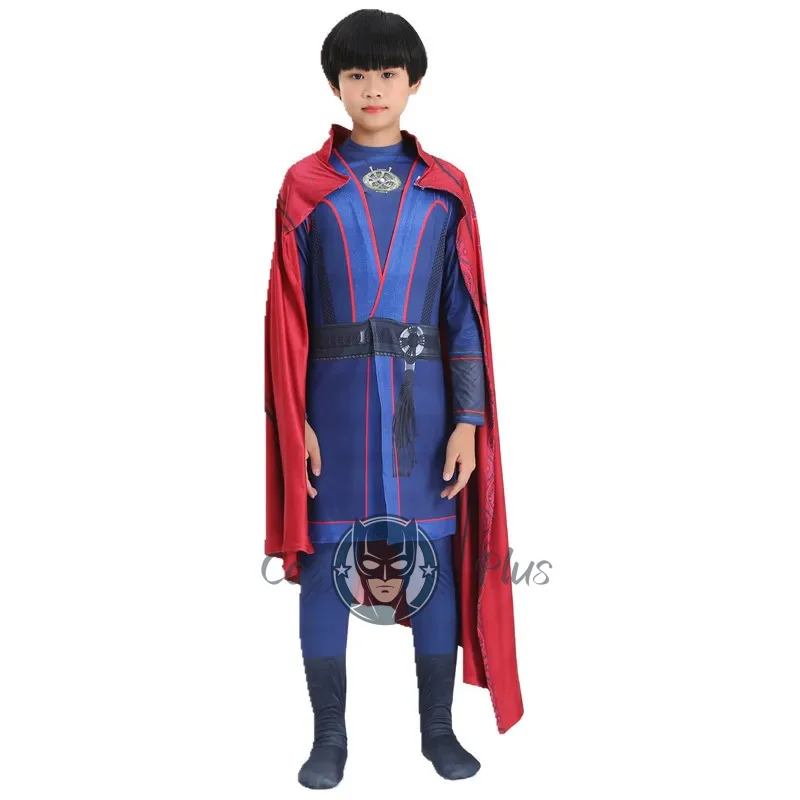 Kids Doctor Strange Cosplay Costume Party Superhero Cosplay Bodysuit Cloak Zentai Costume Jumpsuit Halloween Boys Children Girls