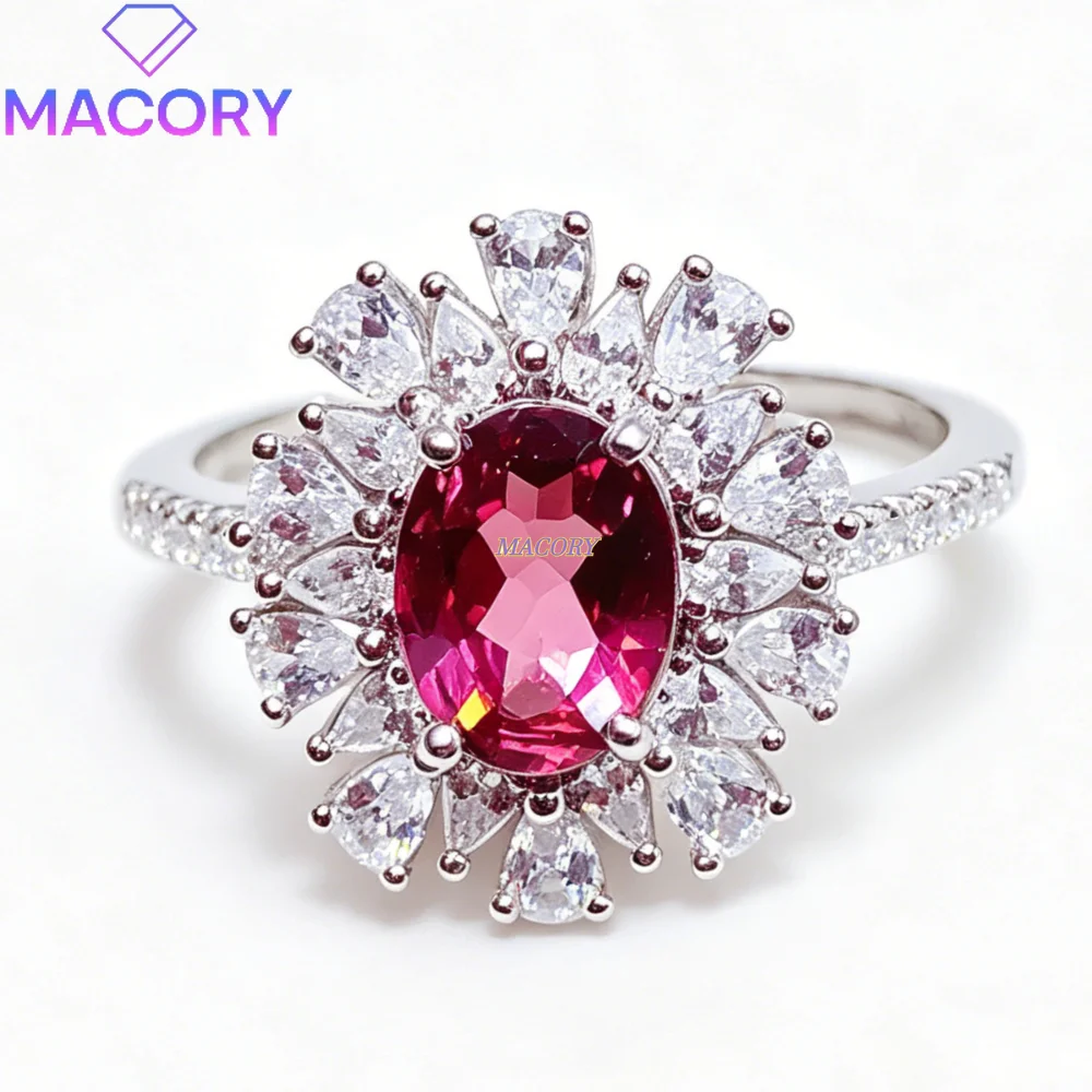 925 Sterling Silver Natural Aluminum Magnesium Garnet Ring Classic and Elegant Great for Valentine's Day or Anniversary Gifts