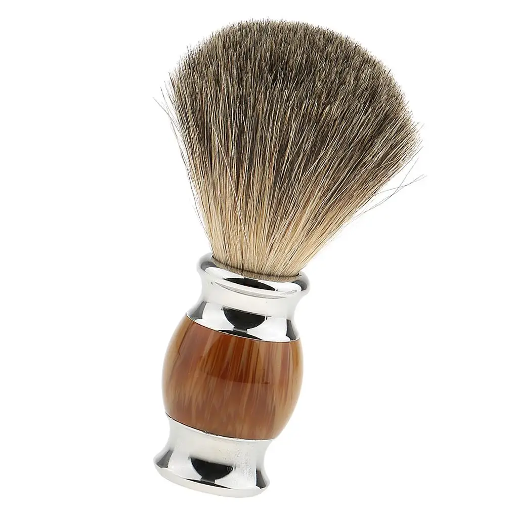 Brocha de afeitar duradera para salón, herramienta de cepillo de afeitar con mango largo para hombre