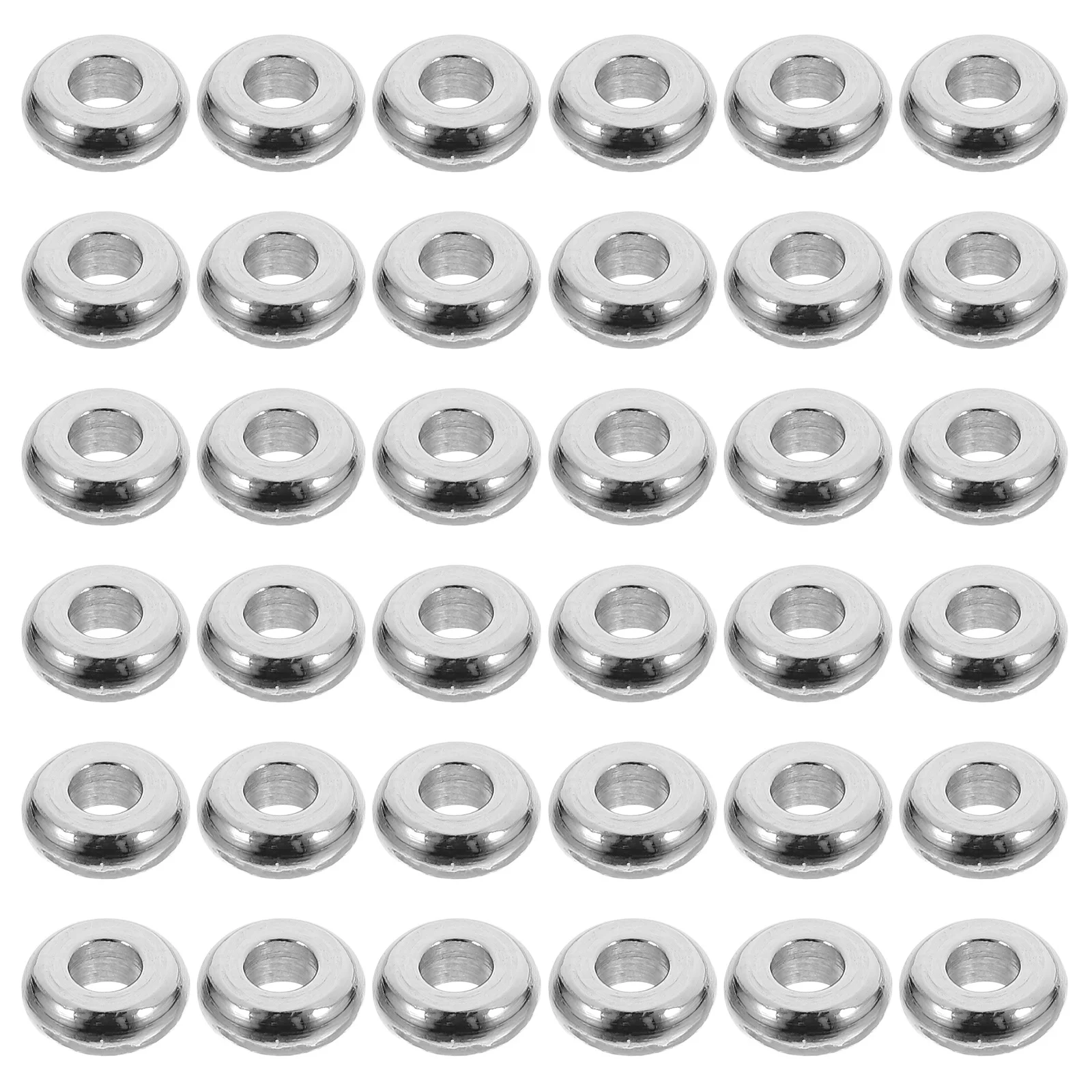 

100Pcs Stainless Steel Spacer Beads Flat Round Rondelle Loose Jewelry Findings for DIY Bracelet Necklace Earring Making
