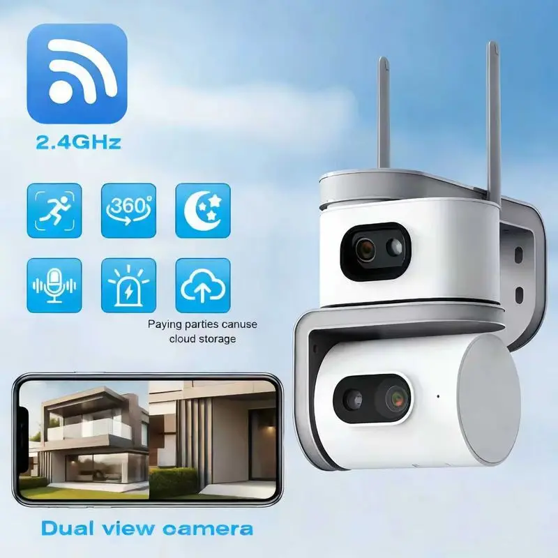 New CB011 Dual Screen Indoor 2.4g Surveillance Camera High Definition Dual Light Night Vision Wireless Home Remote Camera