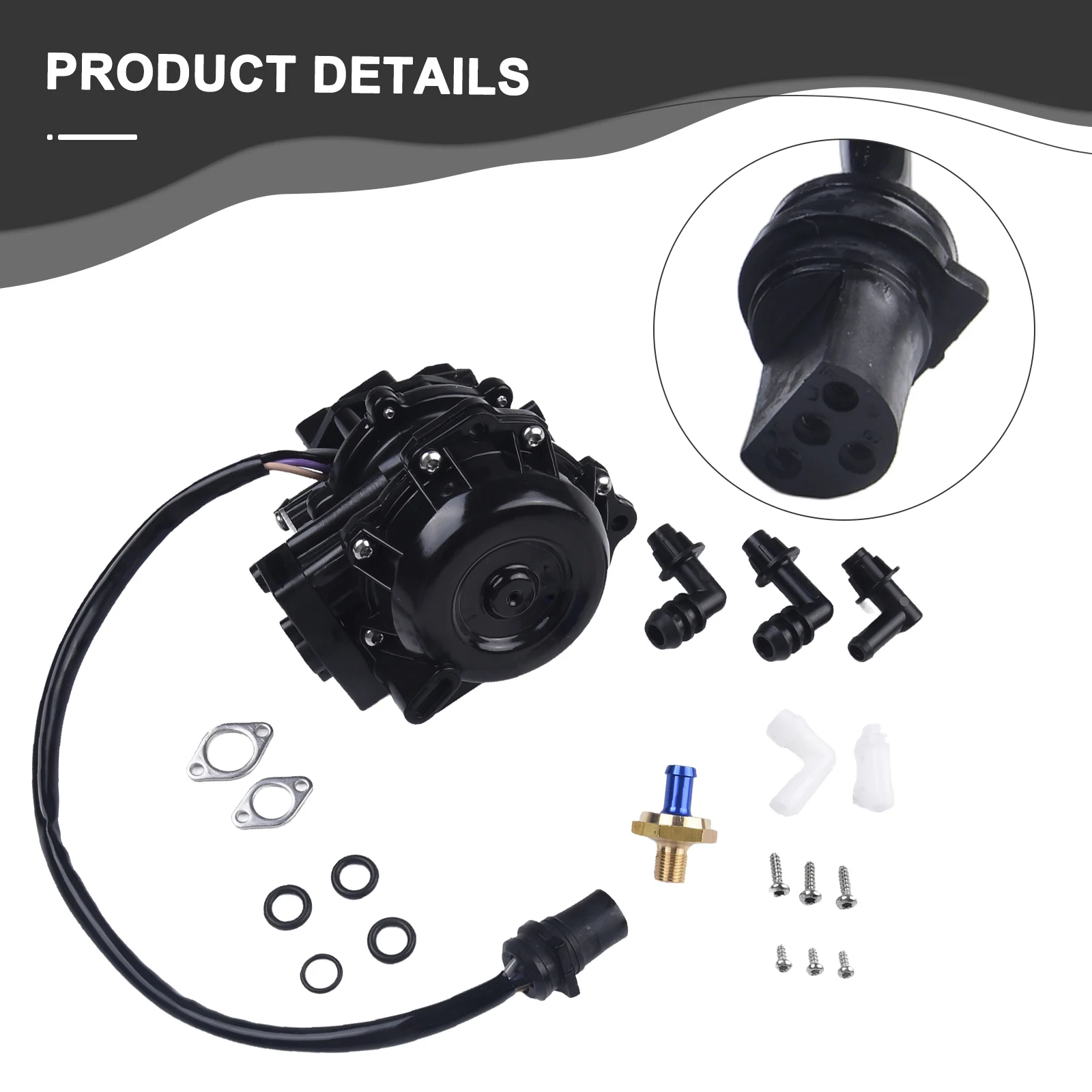 Oil Injection Marine Fuel Pump With Installation Hardware Kit  Prong Female Connector Plug For Johnson For Evinrude 5007420