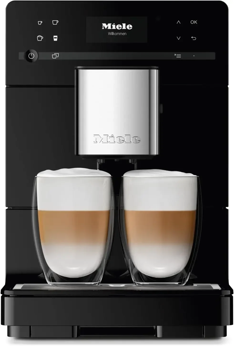 Miele CM 5300 Automatic Bean-to-Cup Coffee Maker - With OneTouch for Two, aroma-preserving cone grinder, coffee pot