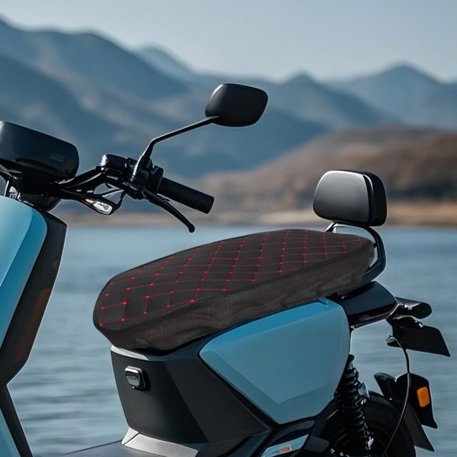 

Thickened Faux Motorcycle Seat Cover Waterproof Sunproof Cushion For Electric Bike Scooter Moped Padded Dirtbike Bicycle