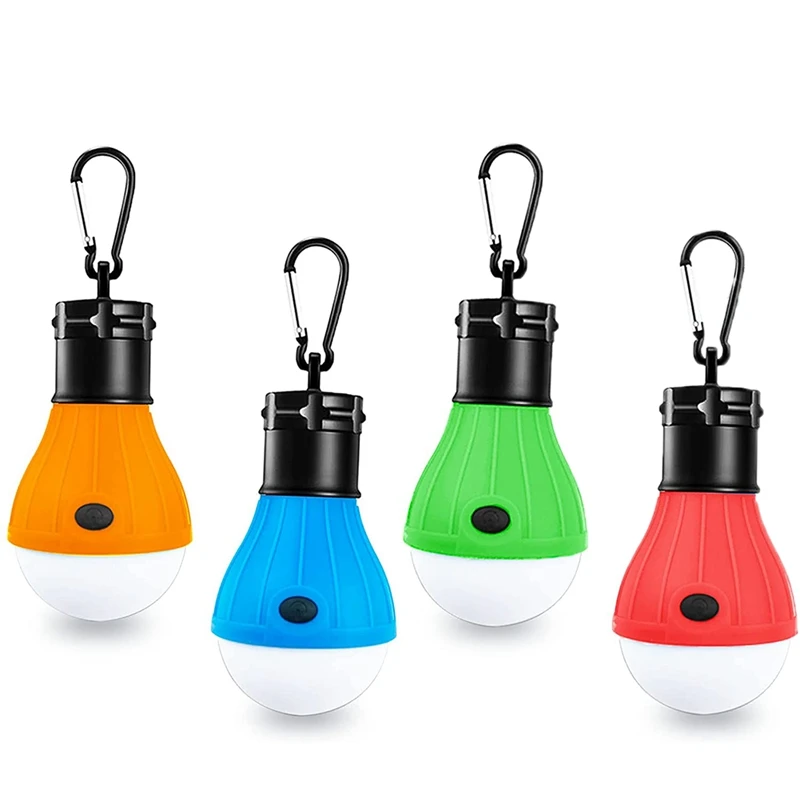 4 Pack LED Camping Light,Camping Accessories For Tent Campers, Portable Tent Lights With Clip Hook For Camping