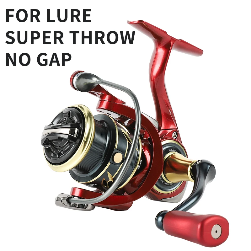 

D1 High-Speed Long Spinning Fishing Reel for Saltwater, Max Drag 5+1 BaitSpinning Reel 6KG 5.1:1 Gear Ratio KT 1000-2000