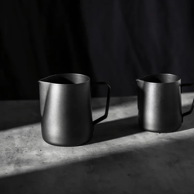 

Нержавеющая сталь антипригарный тефлоновый кувшин для вспенивания молока венчик для крема для кофе латте термостойкий домашний инструмент для бариста