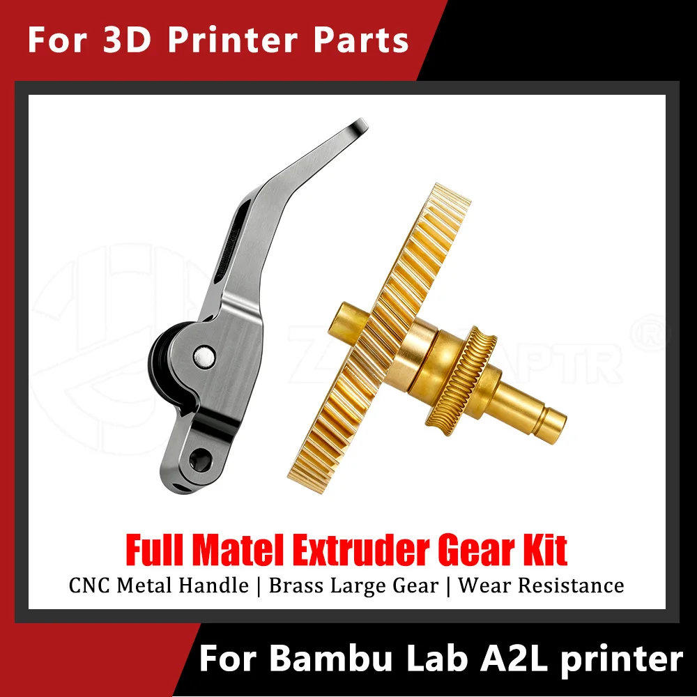 For Bambu Lab A2L 3D Printer Extruder Gear Kit All Metal Hardened Steel Gear Assembly Wear Resistant Spare Replacement Parts