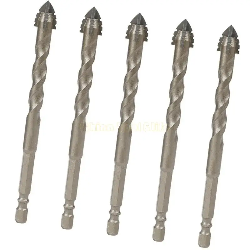 57qf 5pcs Высокоэффективные эксцентричные спиральные биты для разнообразного материала бурения