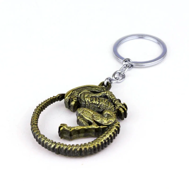 Picture 6: Avp Alien V Predator Covenant Keychains Alien Xenomorph Queen Prometheus Keyring Key Chain Ring Vintage Movie Jewelry
