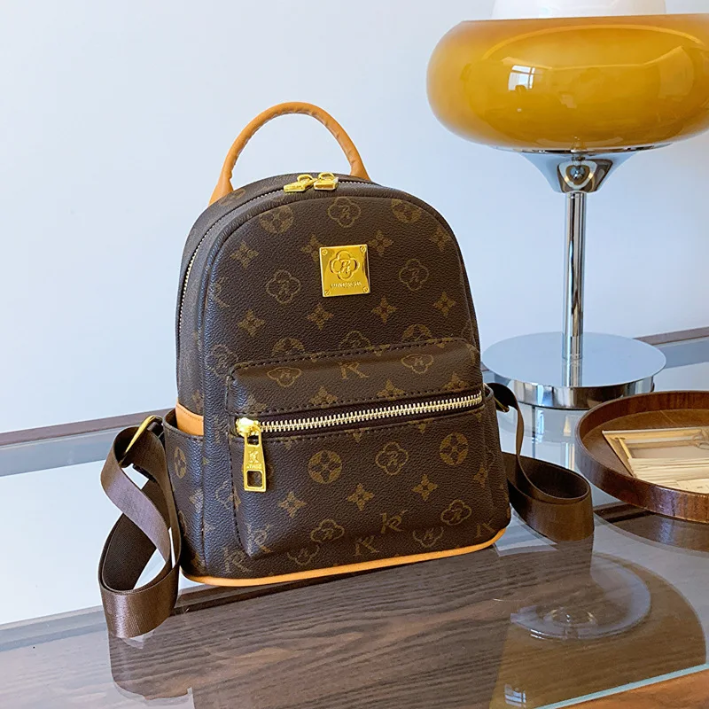 

2025 Vintage Print Backpack - Convertible Crossbody Bag, Durable Travel Daypack with Handles