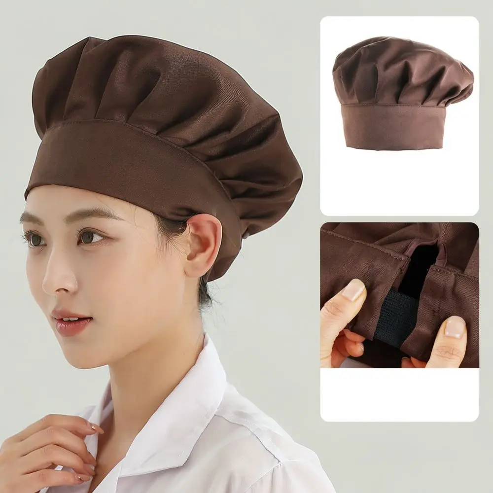 Adjustable Catering Chef Hat For For Xuanzhixin Professional Kitchen Work Cap Pleated Bakery Food Hair Net Restaurant Headgear