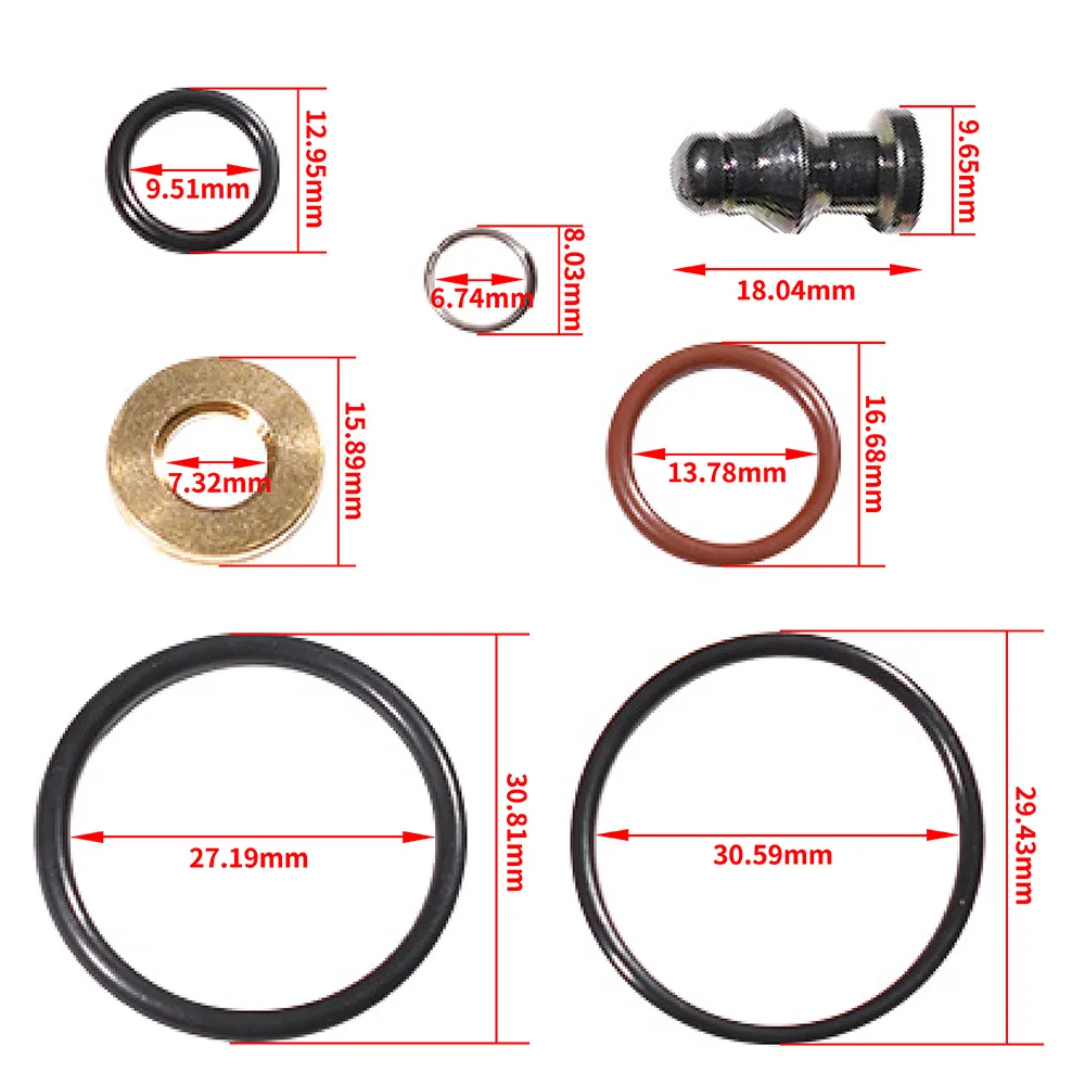 4 Set Injector Seal & Clamp Bolts Fuel Injector Seal Repair Kit For 1.9 2.0 TDi Audi VW Seat Skoda 038103385A 1417010997