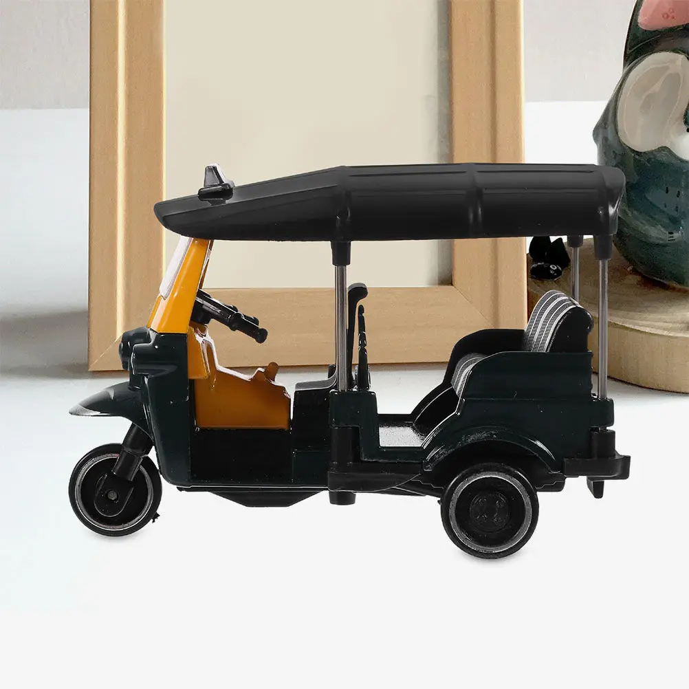 2Pcs Vintage Tricycle Classic Design Alloy Plastic Sculpture Desktop Decoration Home Office Retro Ornament