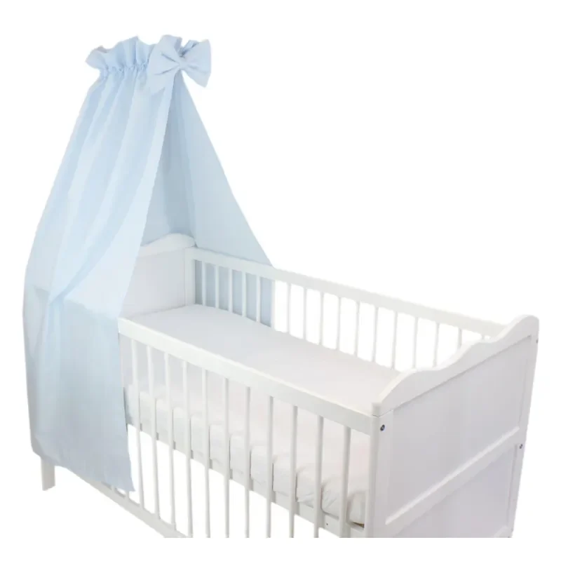Cotton crib cover with bow, conical crib cover, baby room mosquito net, suitable for 60x120 cm crib