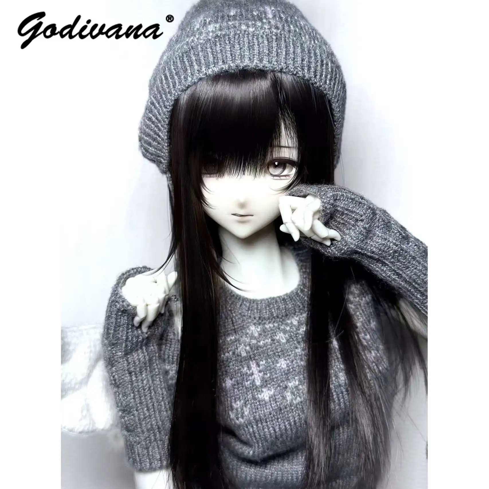 1/4 BJD Doll Clothes Set Japanese Kawaii Cute Ancient Fair Island Daily Versatile Short Sleeves O-neck Sweater Hat Wool Hand Set