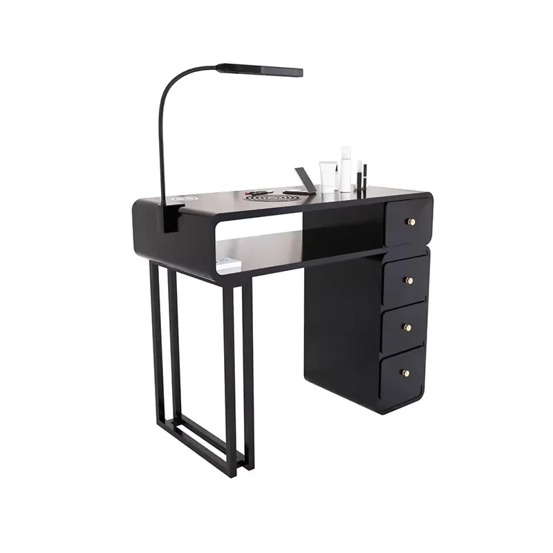 Italian Minimalist Manicure Nail Table With Drawers Multifunctional Modern Nail Table Elegant Classic Mesa Salon Furniture
