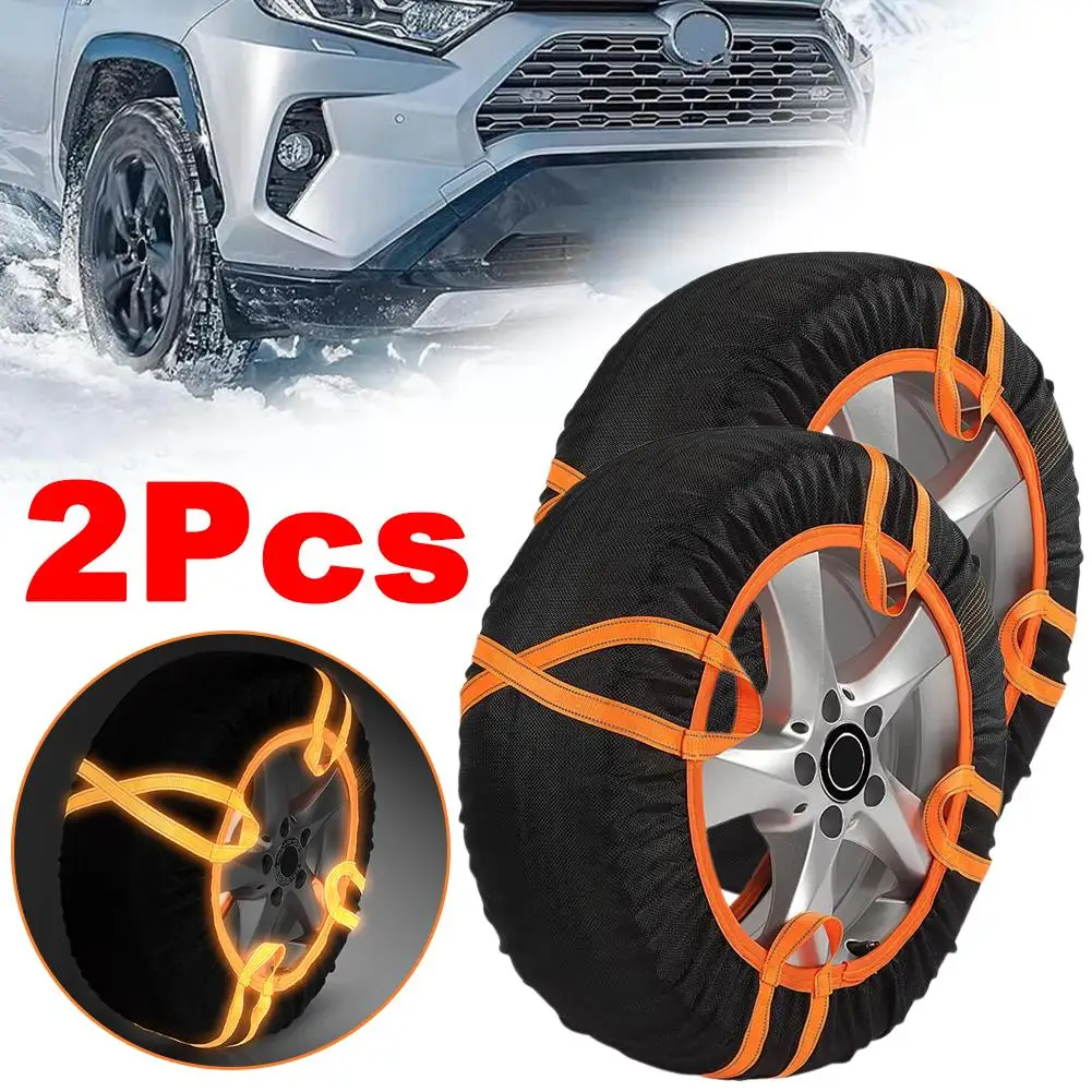 Winter Car Tire Anti-slip Reflective Strips Sleeve Tools Reduction Hub Noise Absorption Snow Wheel Shock Socks Auto Anti-sc E8m7