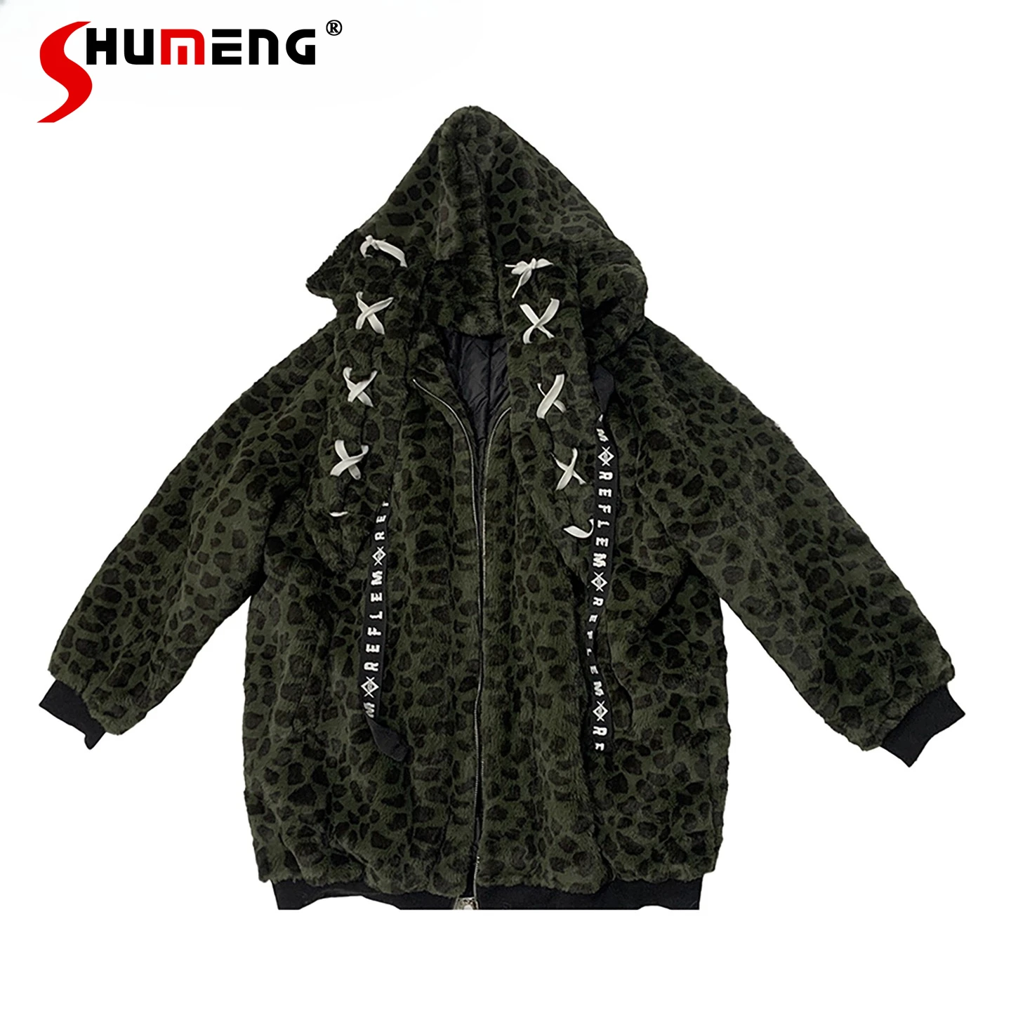 

Harajuku японская модная милая крутая зеленая куртка из искусственного меха осень-зима новая женская свободная теплая плюшевая куртка эстетичная толстовка