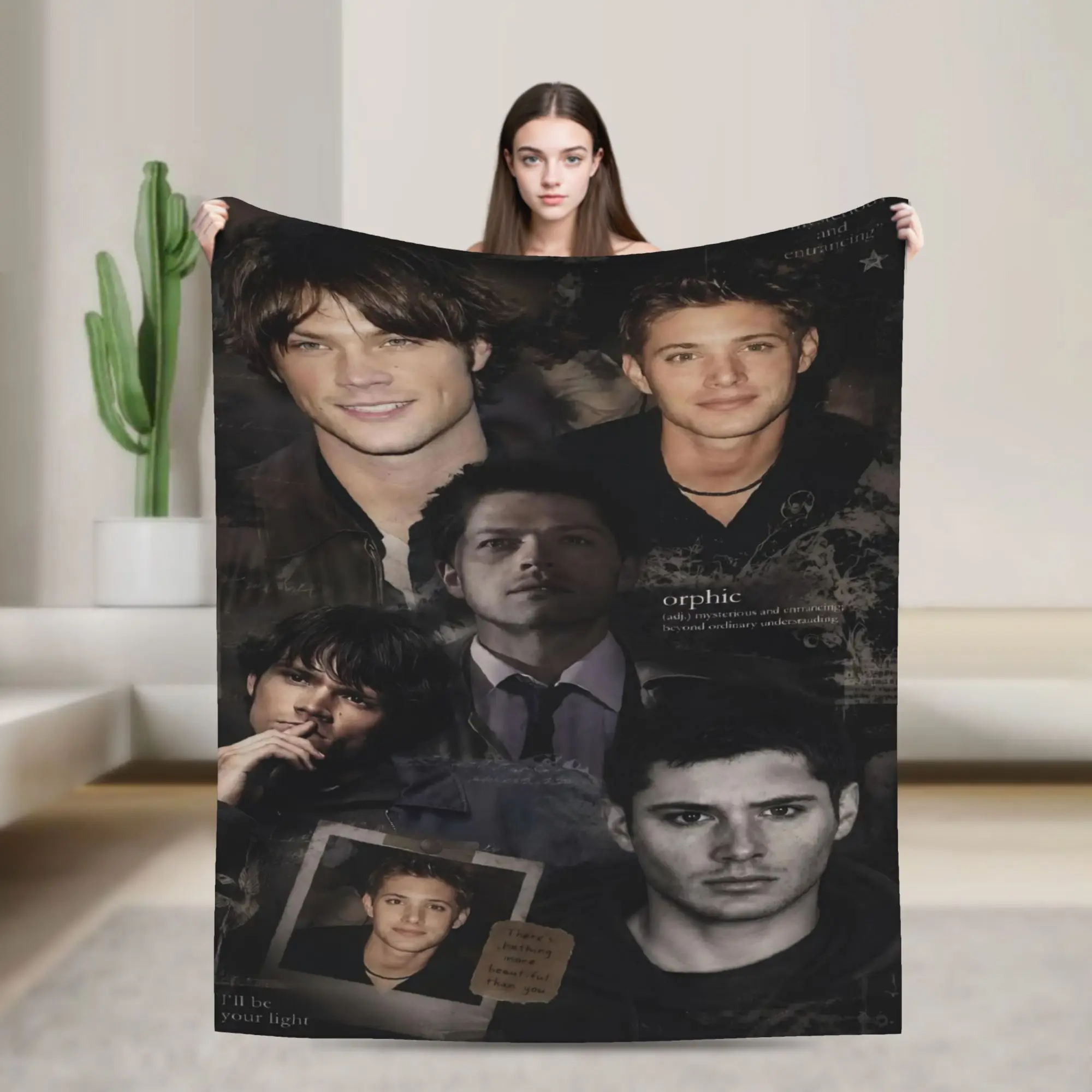 TV S-Supernatural Merch Blanket Soft Fleece  Throw Blanket Comfortable Bedding Throws