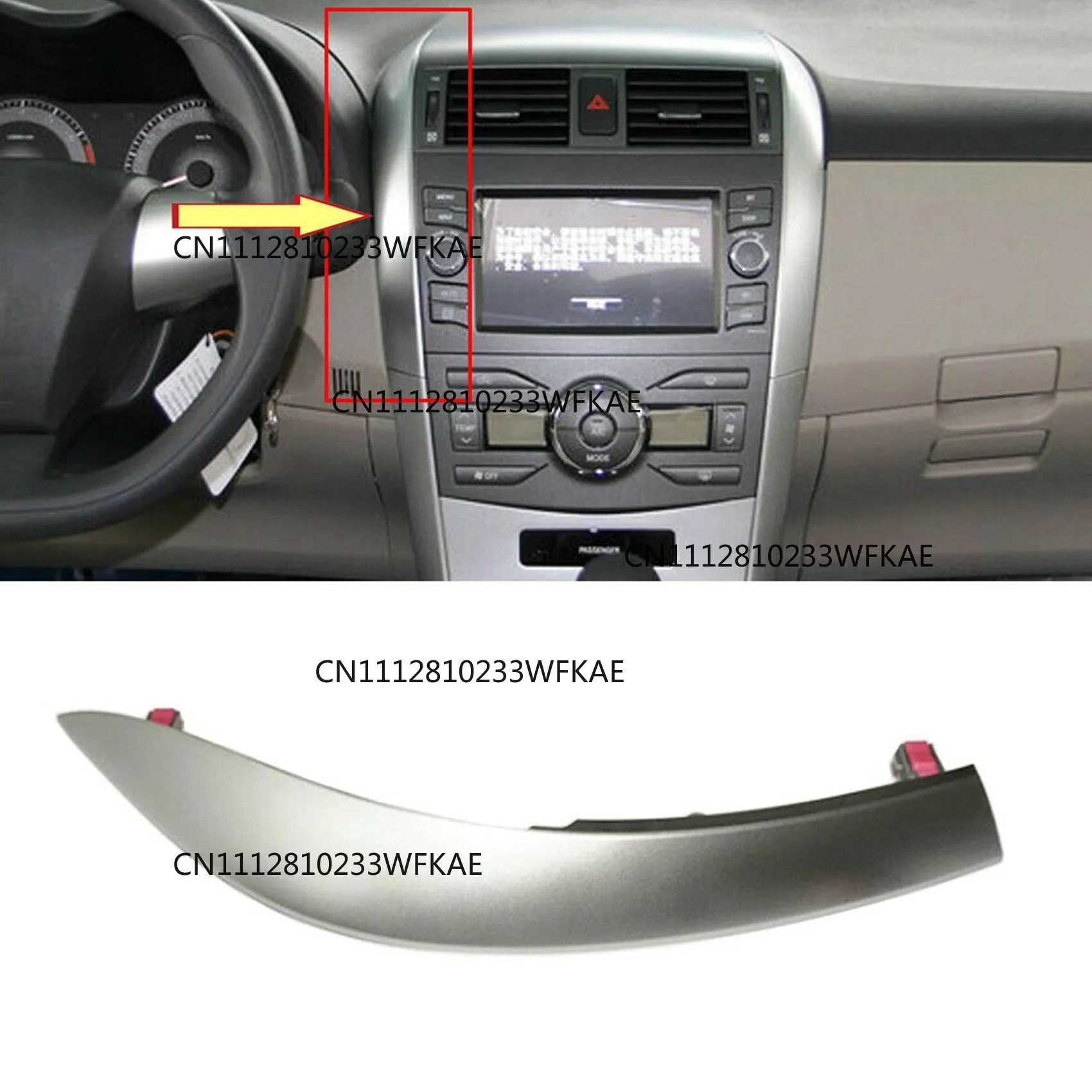2-Piece dashboard trim covers for Toyota Corolla Altis 2009 2010 2011 2012 2013 centrally controlled car styling - view 4
