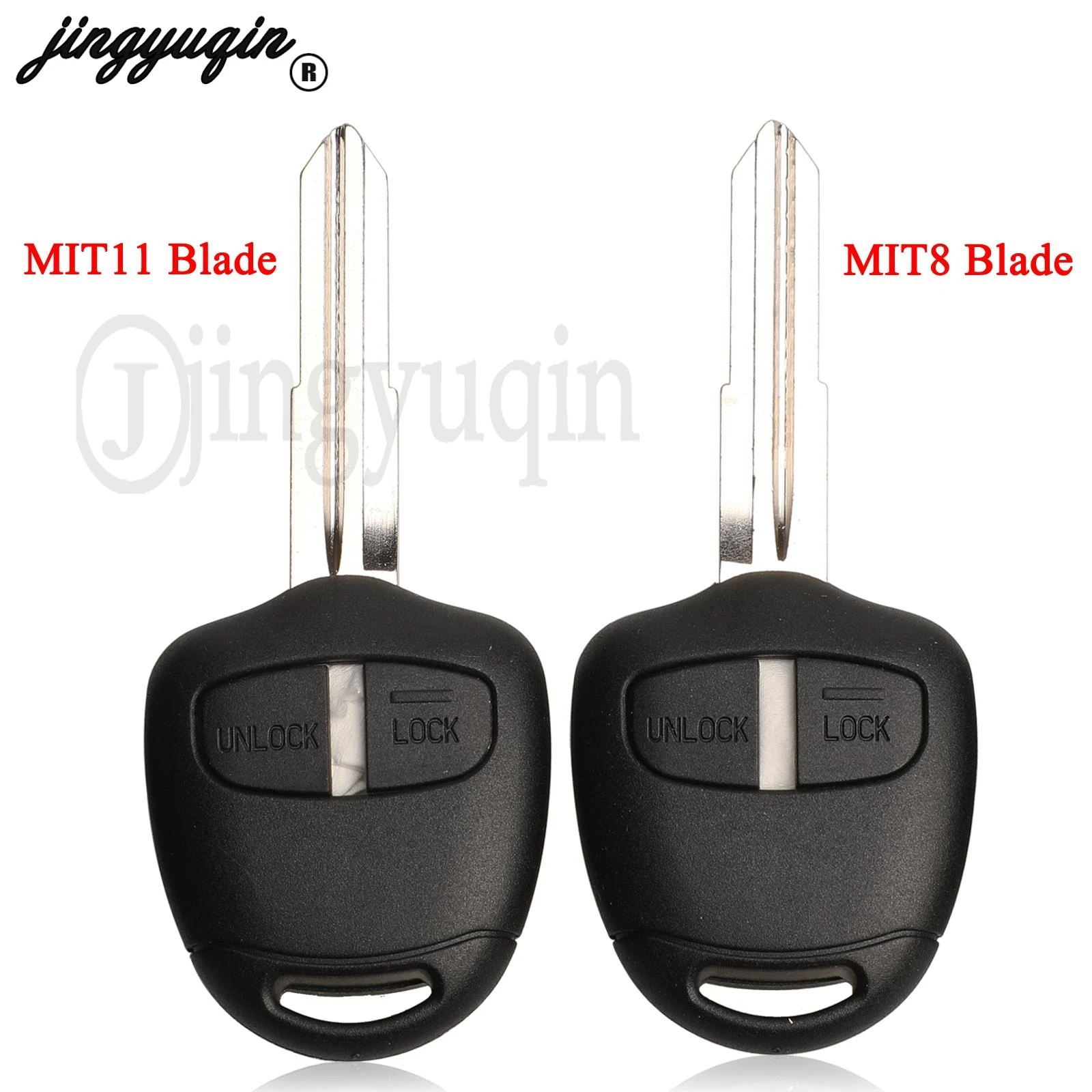 jingyuqin 2 Buttons For Mitsubishi Lancer EX Evolution Grandis Outlander Remote Car Key Shell Case MIT11/MIT8 Blade optional