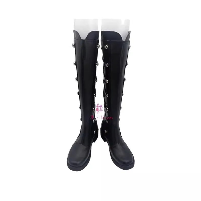 Chaussures de Costume de Cosplay du seigneur des mystères Leonard Mitchell, bottes en Faux cuir faites à la main