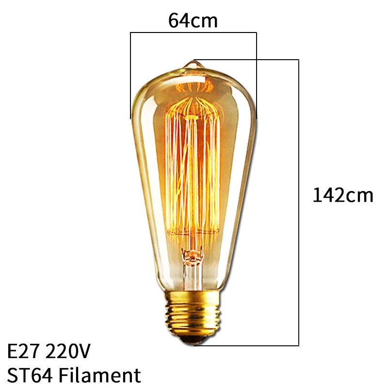 Dimmbare Retro Edison Glühbirne E27 40W 110V 220V Ampulle Retro Lampe Glühlampen Filament Vintage Dekorative Licht birne