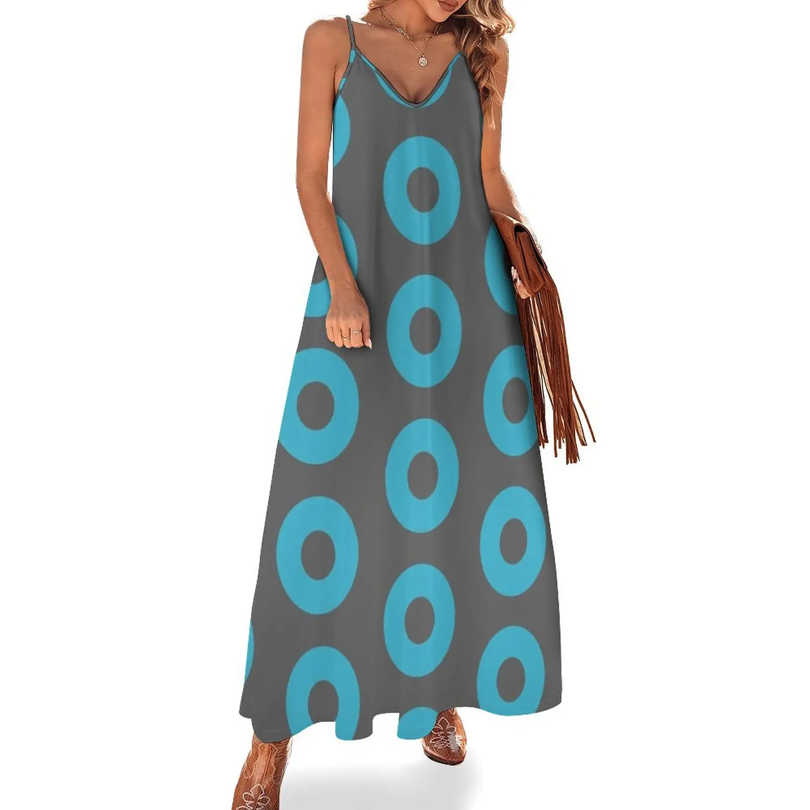 

Fishman Donuts - Phish - Color Change Sleeveless Dress womans clothing Evening dresses Long veiled dresses evening dress Dress