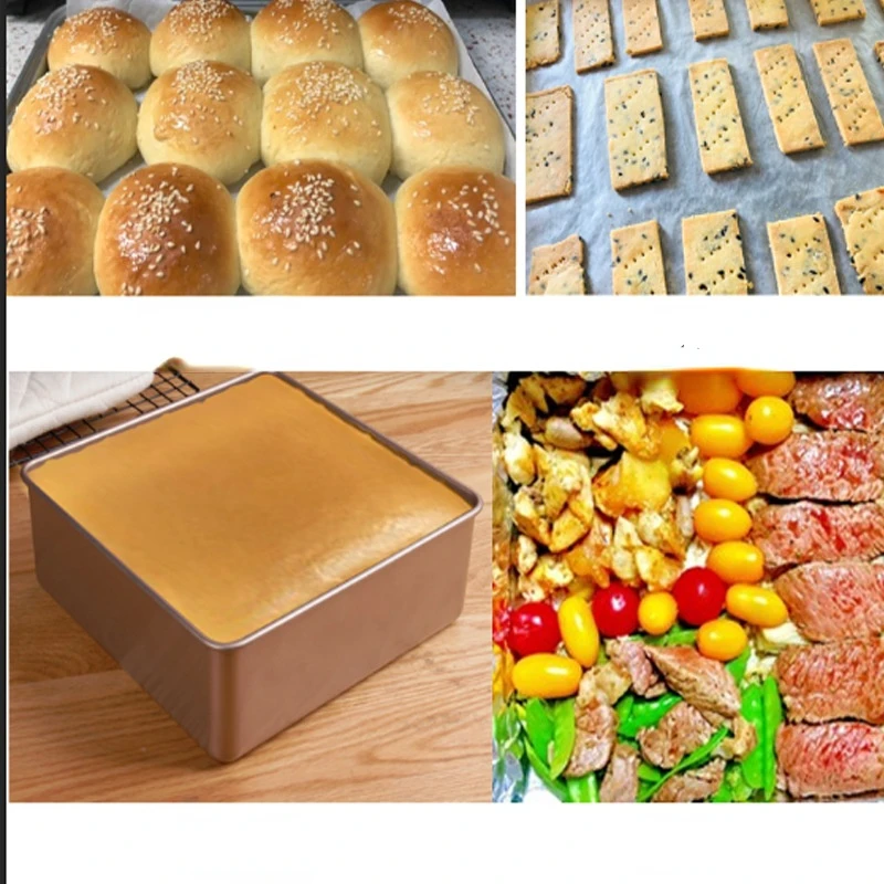 Non-Stick 3 Size Square Cake Baking Pan Carbon Steel Loaf Tray Pie Pizza Bread Cake Tin 6/8/9 Inch Bakeware Kitchen Baker Tools