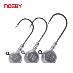 Noeby Jig Head 7g 10g 1/0 2/0 Ned Rig Head Hook Jig Worm Soft Bait Fishing Hooks for Pike Bass Fishing Anzol Accessories Hooks