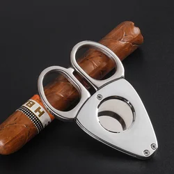 Cigar Cutter Stainless Steel Metal Classic Portable Cigar Cutter Guillotine Christmas Puro Scissors Cigar Accessories Gift Box