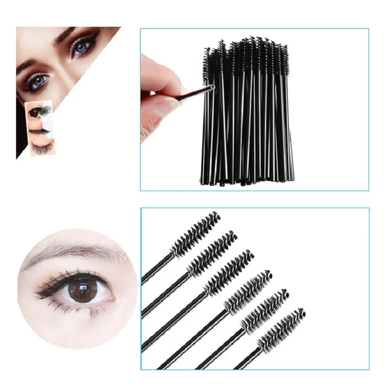 Brosses à Cils en Forme de Poulet, Outils d'Extension, Brosses à Mascara, Applicateur, Bobines, Cosmétique, 50 Pièces