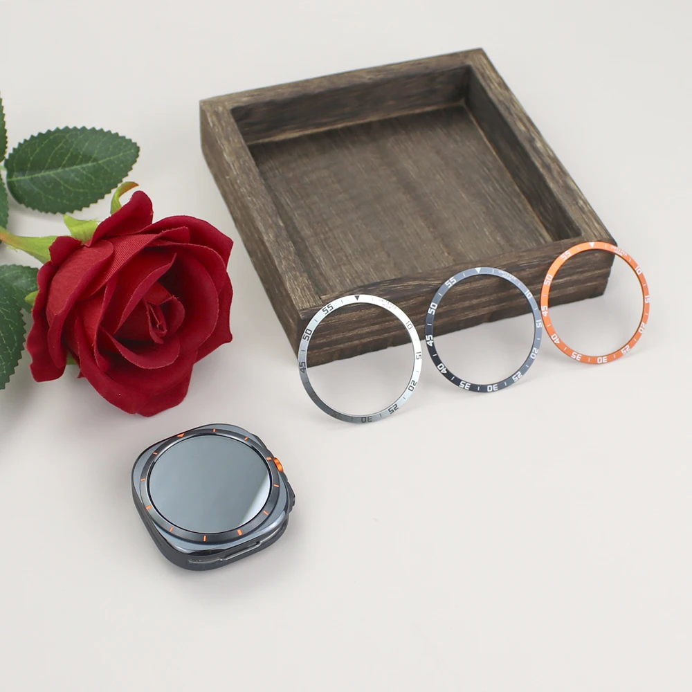 Металлический безель для Samsung Galaxy Wacth Ultra Smartwatch, клейкий бампер, чехол с кольцом для времени, украшение, аксессуары для часов Galaxy