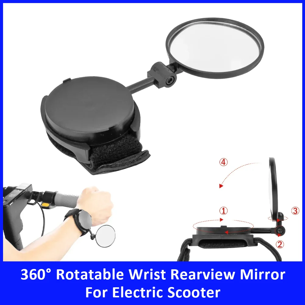 

360 ° Поворотное складное зеркало заднего вида на руль универсальное для электросамокатов Xiaomi M365 Mi3 4 5 Ninebot G30 E3 F3 Kugoo G2