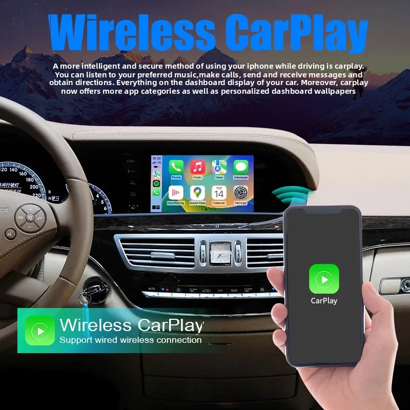NEW Wireless CarPlay for Mercedes Benz S-Class/CL W221 NTG3.0/3.5 2006-2012 Android Auto Mirror Link AirPlay Car Play  Function