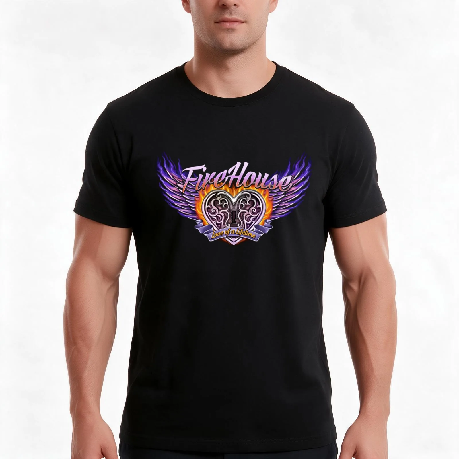Music Gift of FireHouse Band Tribute Design T-Shirt, Summer Casual Cotton Tee, Oversized Streetwear Tops, Vintage Graphic Print