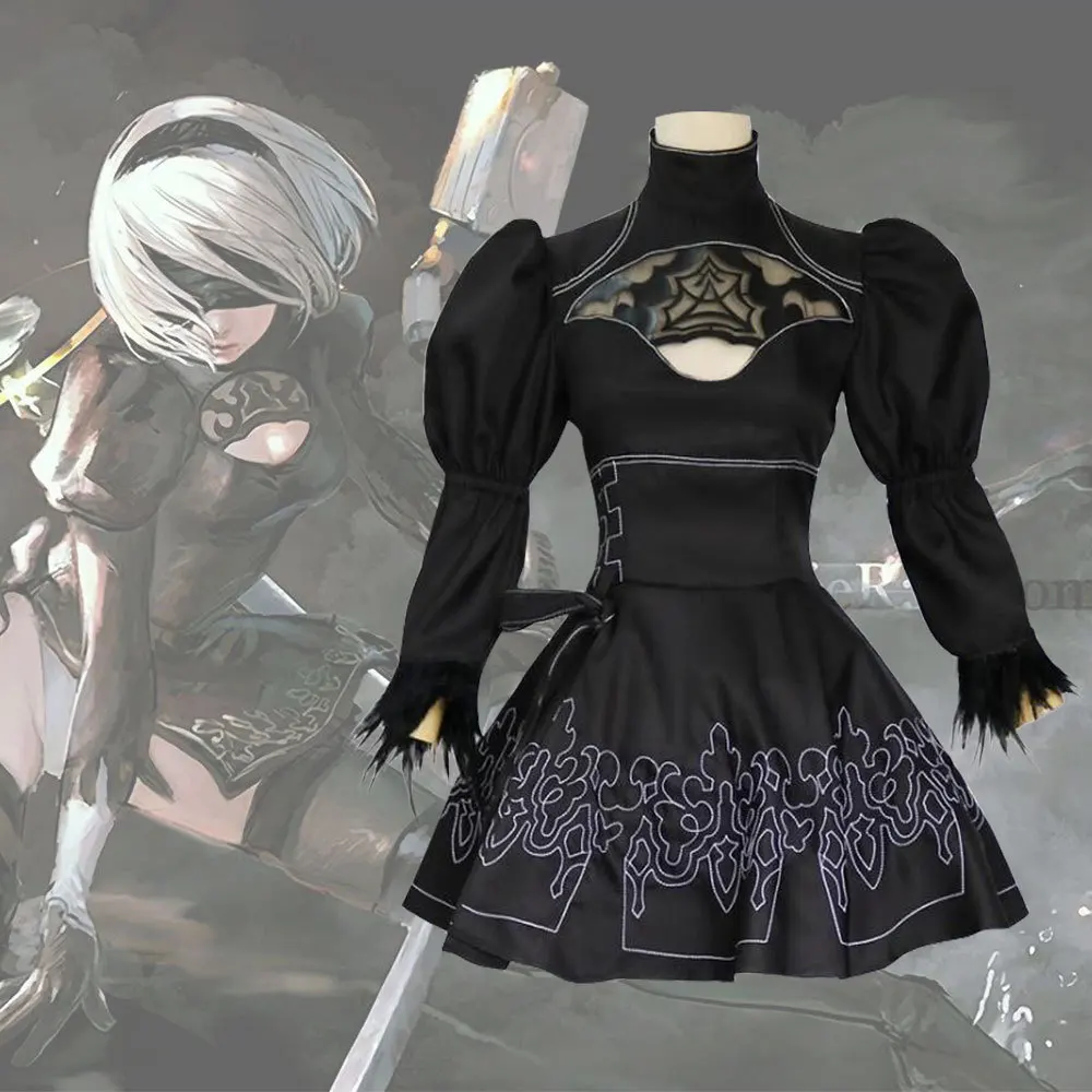 

Nier Automata 2B Sister Cosplay Costume Full Set Performance Costume Cosplay