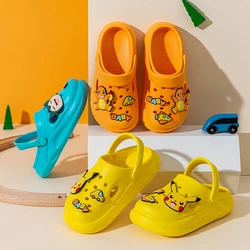 Pokemon Pikachu Hole Sandals Squirtle Charmander Slippers Sandals Anime Kawaii Home Beach Shoes Summer Slippers Kids Xmas Gift