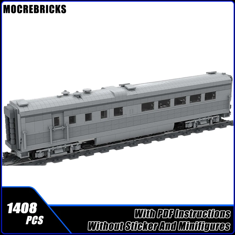 MOC-36440 Railway Train Model Diner Coach Carriages DIY Technology Building Blocks Small Particle Bricks Assembled Kid Toys Sets