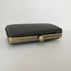 18X10 cm Metal Purse Hardware Making Bag Frame With Black Plastic Shell Box Clutch Bag Parts Handles Accessories For Handbags