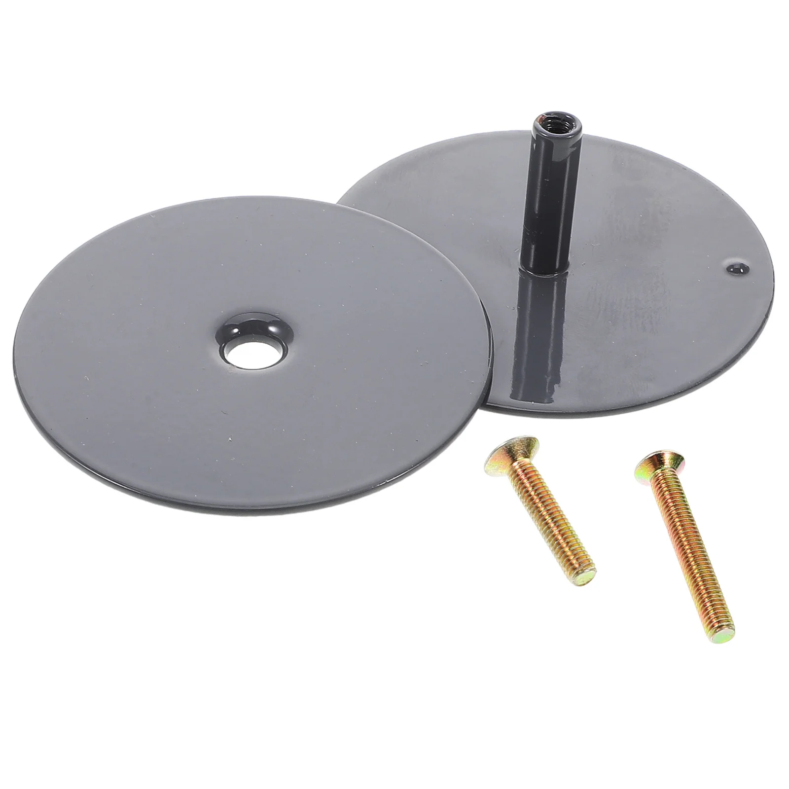 

1 Set 2-5/8'' Metal Door Hole Filler Plate Flat Cover For Cleanout Plug Access Door Knob Lock Cover Plate For Interior Exterior