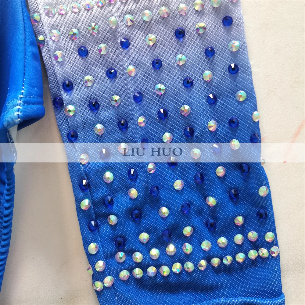 LIUHUO-leotardo de gimnasia rítmica para mujer y Niña adulta, traje de gimnasia aeróbica, vestido de baile de competición, acrobacias Multicolor