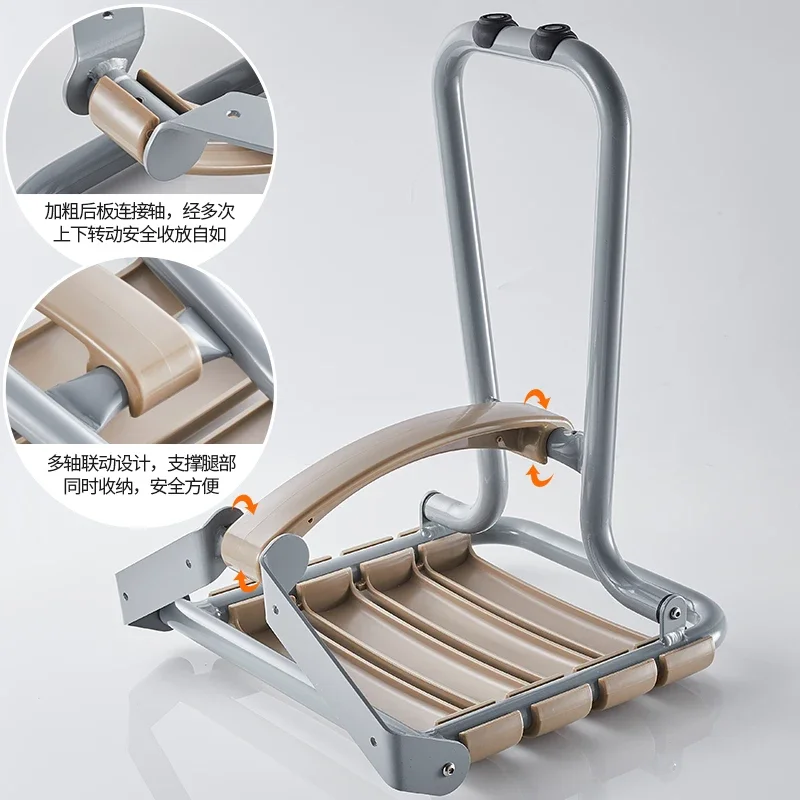 Toilet safety bathroom folding seat