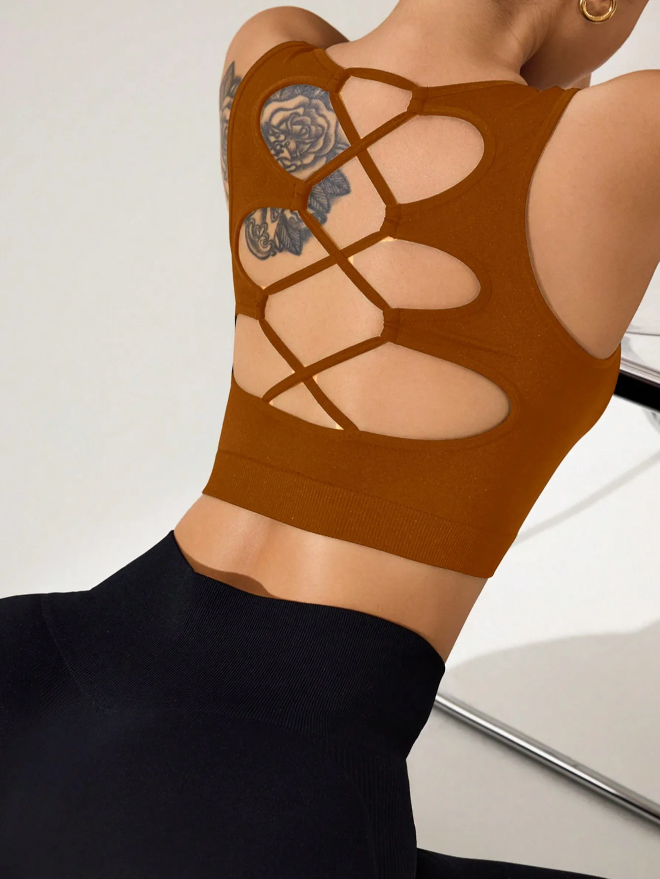 Спортивный жилет для фитнеса высокой интенсивности на открытом воздухе, спортивное нижнее белье с красивой спиной, топ для йоги