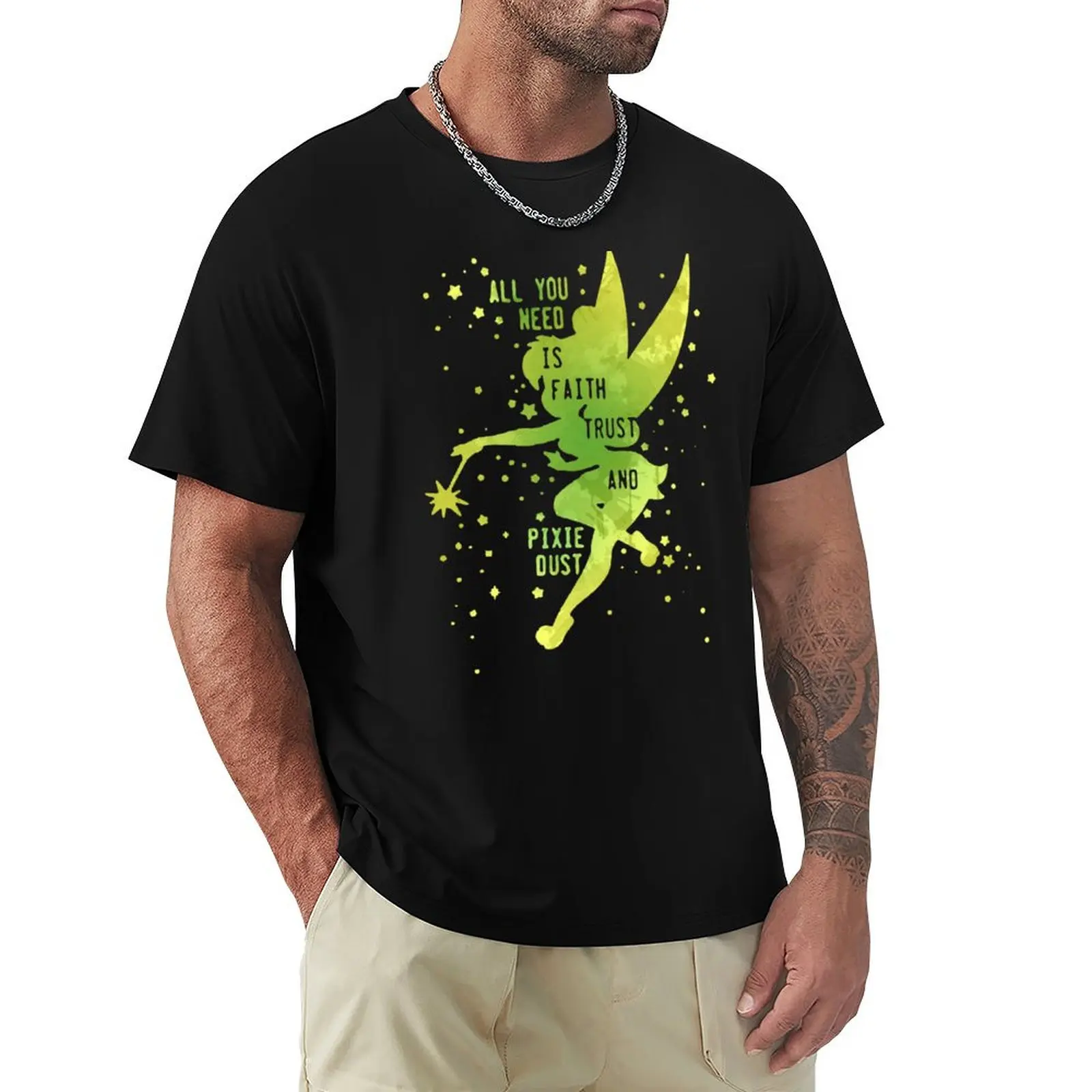 

Fairy Inspired Silhouette T-Shirt Graphic Print Short Sleeve T-Shirt