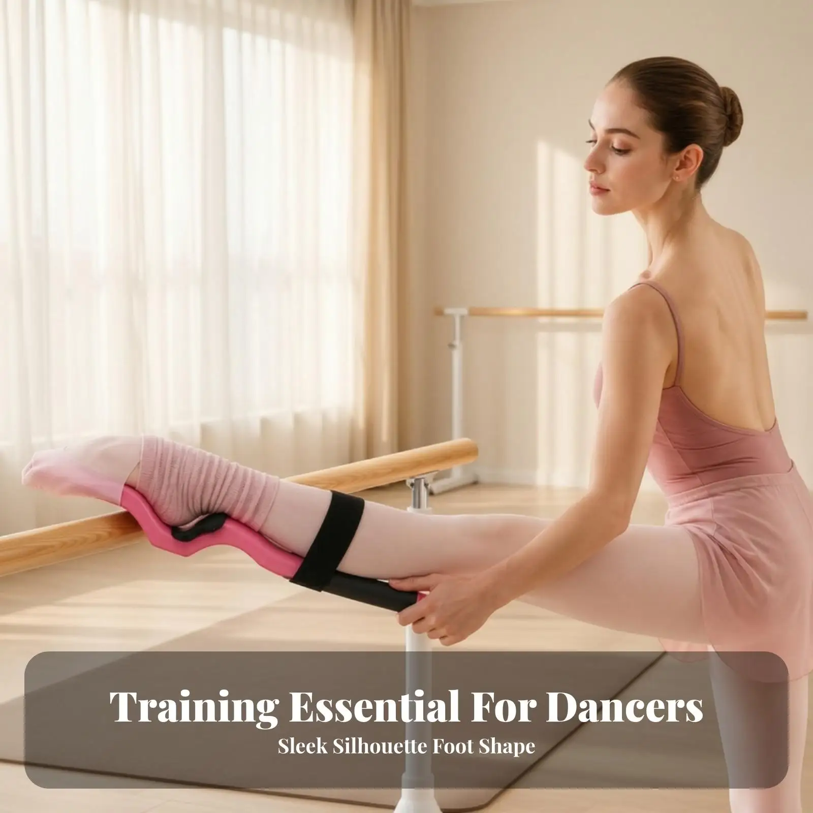 Ballet Foot Arch | Contoured Curved Support Body, Non-Slip Grip Section, Foot Stretcher with Resistance Band, for Warm-Ups