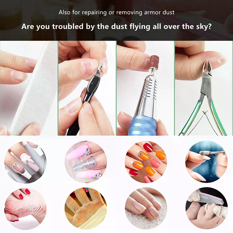 미니 USB 네일 먼지 수집기 휴대용 네일 먼지 추출기 네일 진공 청소기 팬 필터 네일 아트 매니큐어 도구 강력한 파워