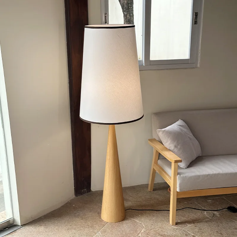 

Japanese-style wabi-**** wind floor lamp Nordic living room sofa bed and breakfast lamp designer cream wind decoration